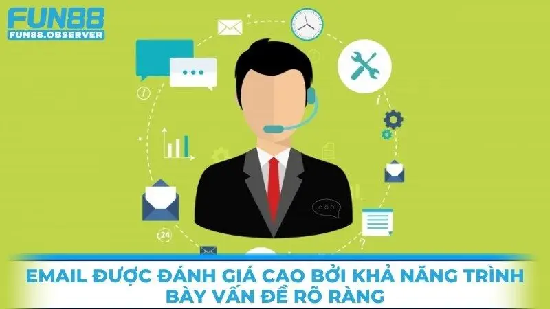 Email là cách được đánh giá cao bởi khả năng trình bày vấn đề rõ ràng