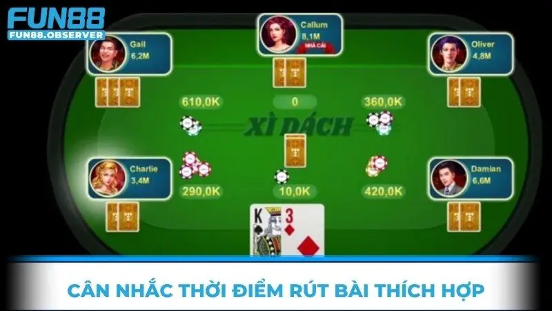 Cân nhắc thời điểm rút bài thích hợp